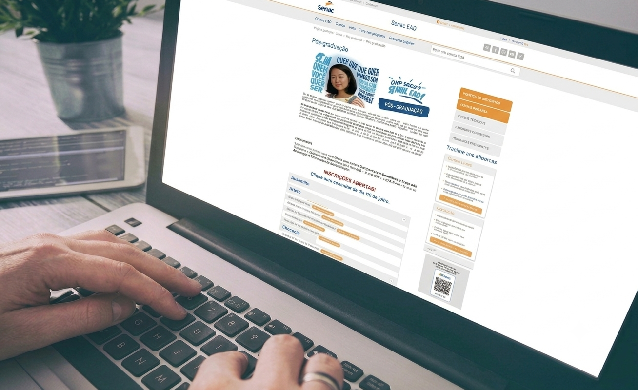 Últimos dias para inscrição na pós-graduação do Senac EAD