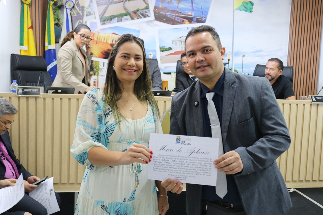 Senac Acre é homenageado pela Câmara Municipal por parceria no projeto Gabinete Cidadão Senac Acre é homenageado pela Câmara Municipal por parceria no projeto Gabinete Cidadão
